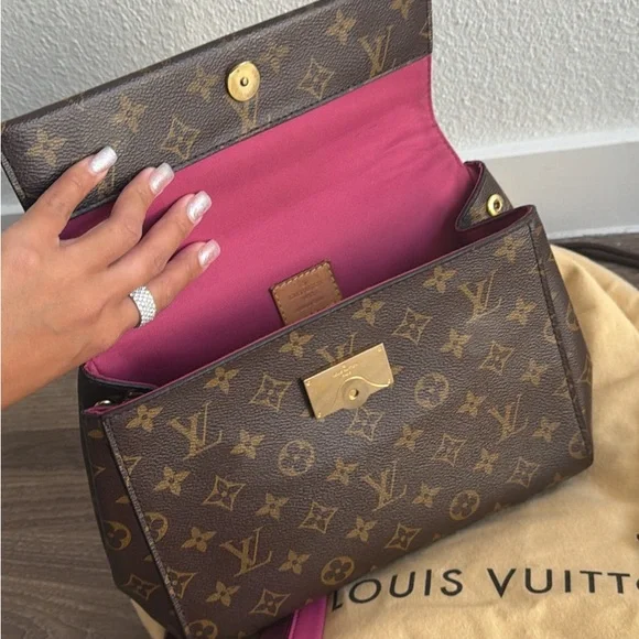 Louis Vuitton Brown and Pink Bag - Picture 6 of 12